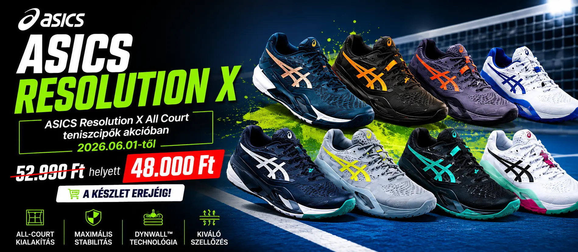 fehersportbuda, tenisz, teniszcipő, teniszütő, padel, asics