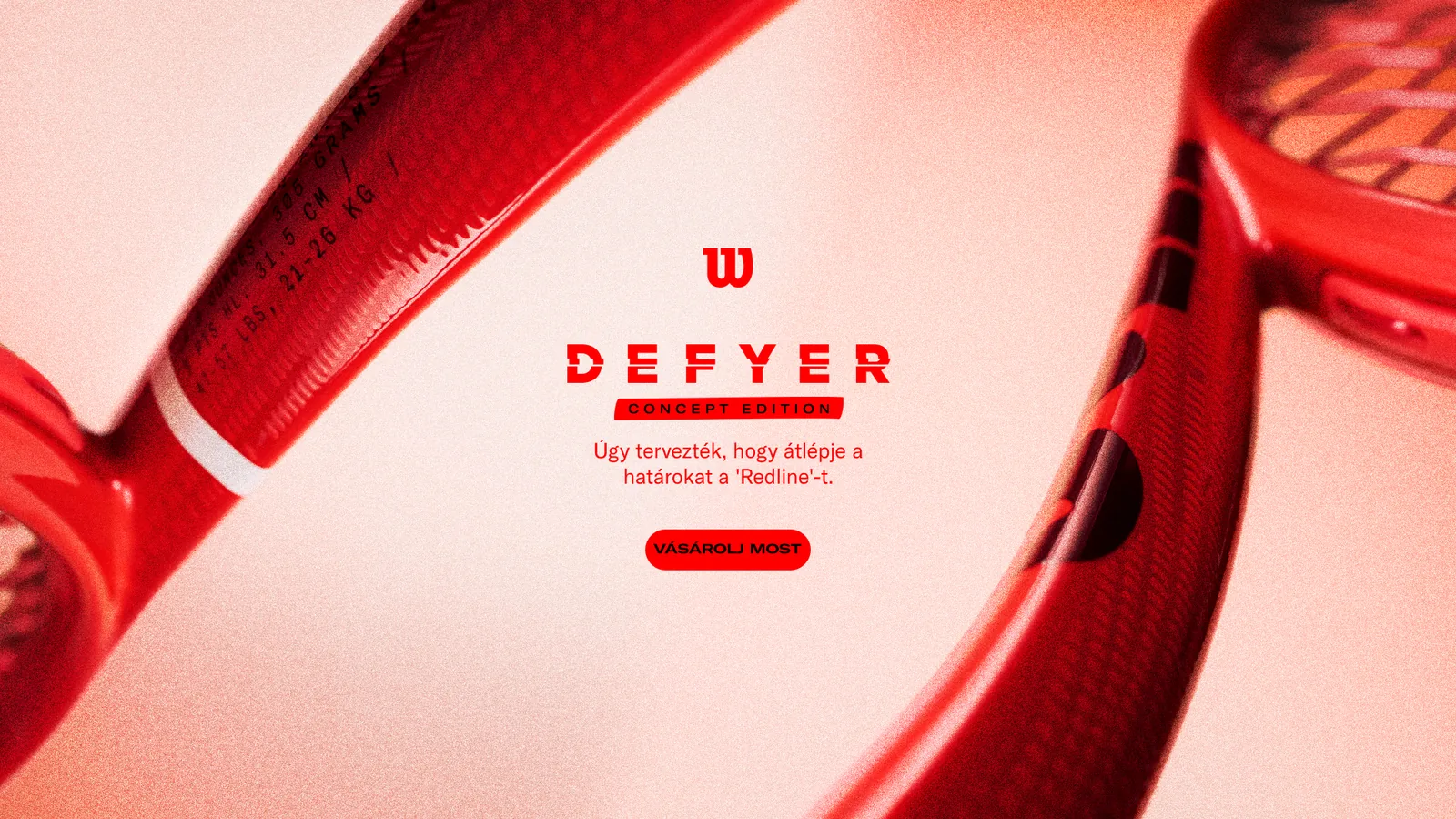 Wilson Defyer V1 piros keret részlet