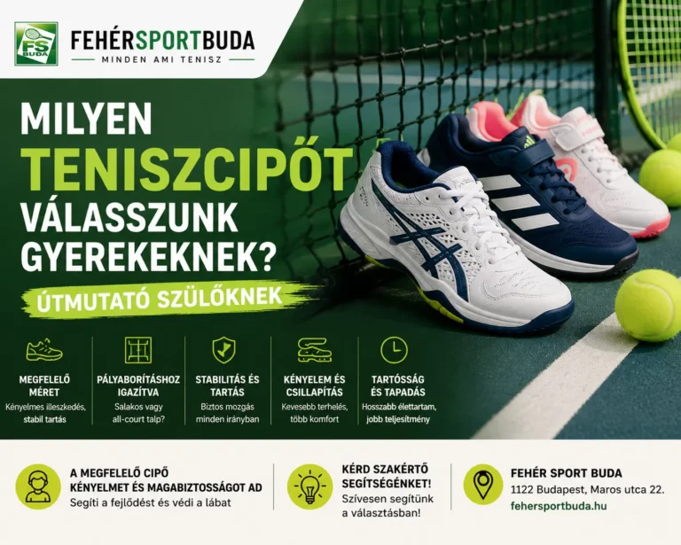 junior teniszcipő választási útmutató, milyen teniszcipő gyereknek, hogyan válasszak gyerek teniszcipőt, fehérsportbuda